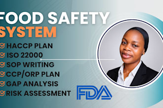 create food safety plan, haccp, risk assessment sops, ccps for restaurants