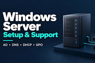 configure windows server active directory dns dhcp gpo and security