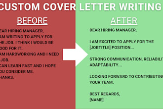 write a custom cover letter for any job application