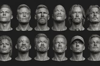 sculpt custom 3d head bust scale action figure head face likeness for 3d print