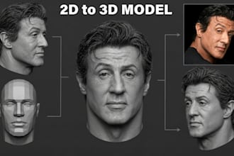 sculpt custom 3d head bust scale action figure head face likeness for 3d print