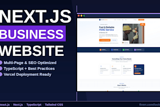 build a professional multi page business website with nextjs