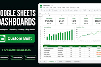 build google sheets dashboards and business trackers