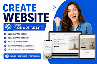 create squarespace website, design or redesign squarespace website