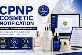 do cpnp submission for lotions perfumes cosmetics serum eu product notifications