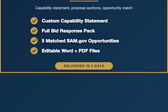 draft your federal proposal tailored to the contract with capability statement