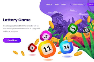 design raffle website, giveaway website, competition website for raffle business