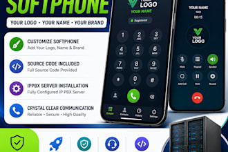 build your fix volp and design, softphone system, pbx, linphone, esim app