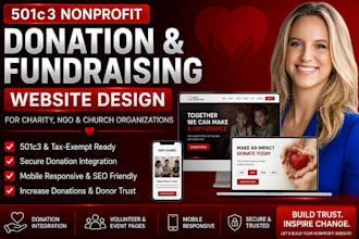 build nonprofit charity 501c3 donation fundraising website for ngo