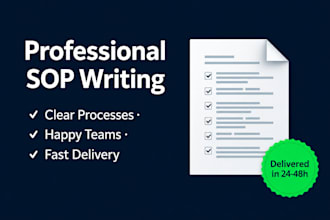 write standard operating procedures and business process documents