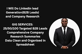 deliver targeted linkedin prospect lists and company research
