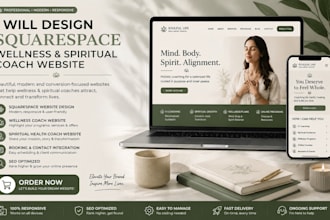 design squarespace wellness coach website spiritual health coach website
