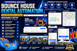 build a professional bounce house rental website on booqable with online booking