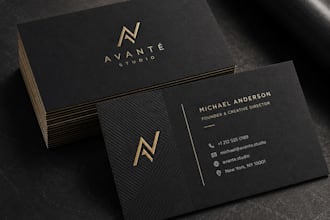 design a modern, premium business card with source files