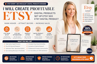 create profitable etsy digital products set up etsy seo etsy digital product