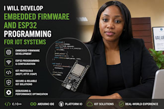 develop embedded firmware and esp32 programming for iot systems