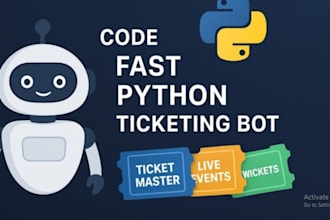 develop webbook, bayern munich bot,tcketmaster bot,fifa bot,queue bot,ticket bot