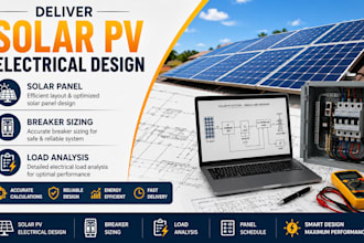 deliver solar pv electrical design breaker sizing load analysis solar panel