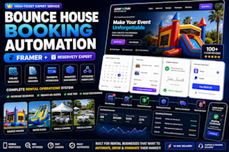 set up bounce house rental website reservety booking waivers payment automation