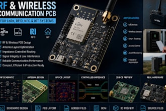 create rf and wireless communication pcb for lora rfid nfc and iot systems