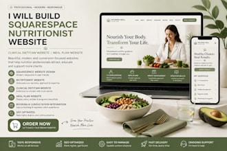 build squarespace nutritionist website clinical dietitian website meal plan site