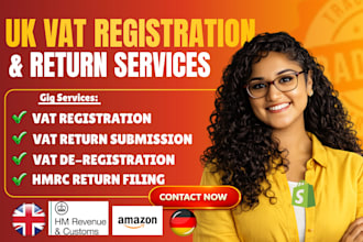 do UK vat registration, vat return filing for ecommerce business