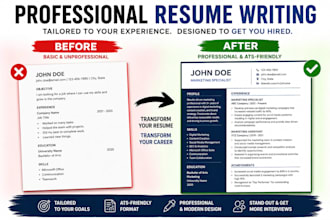 create a professional resume tailored to your job goals