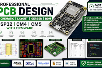 design pcb schematic layout gerber bom esp32 cm4 cm5 with firmware