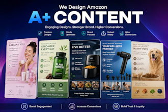 design amazon a plus content, amazon ebc and amazon listing images