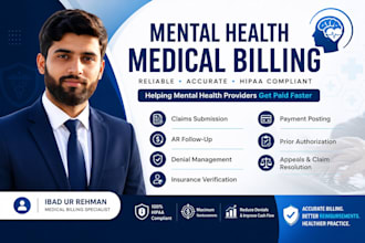 do mental health billing, ar follow up and denial management