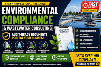 provide environmental compliance, wastewater consulting and sop documentation
