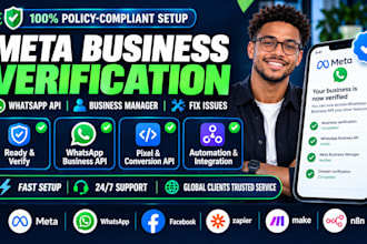 fix meta business verification  whatsapp cloud API business suite manager