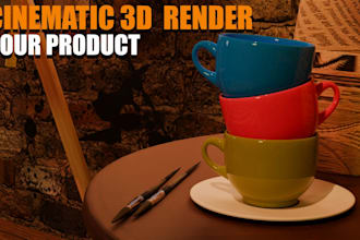 create cinematic lifestyle 3d scenes for your product or book mockup