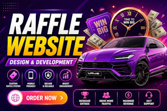 design event ticket website raffle website giveaway competition for ticket sale