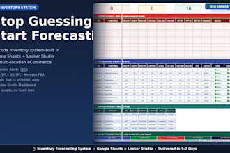 build an inventory forecasting system in google sheets