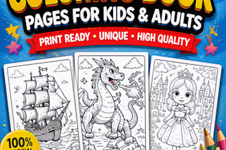 create printable KDP coloring books and activity books for amazon and etsy