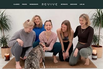 design squarespace yoga studio website meditation center wellness retreat site