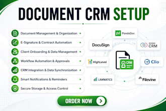 setup document CRM and automation with pandadoc docusign zoho for your business