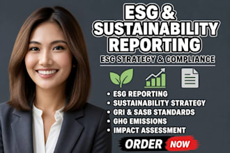 develop comprehensive esg and sustainability reports and strategies