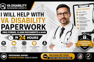 professionally organize healthcare records and dbq paperwork