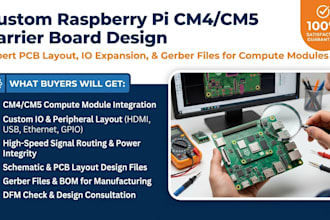 design raspberry pi cm4 cm5 carrier board custom pcb compute module io layout