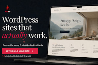 design, build, redesign, elementor pro website, wordpress elementor pro website
