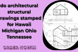do architectural structural drawings stamped for hawaii michigan ohio tennessee