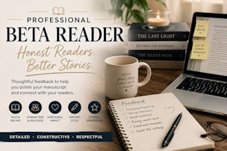 beta read and review your book professionaly
