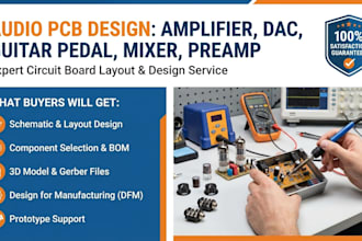 design audio pcb amplifier dac guitar pedal mixer preamp circuit board layout
