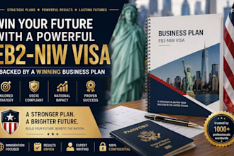 professionally write immigration visa business plan for eb1a and eb2 niw