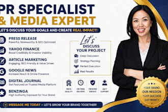 write distribute SEO PR yahoo finance news article digital journal for UK and US