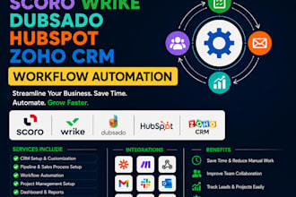 setup scoro wrike dubsado hubspot zoho CRM workflow automation