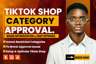 approve tiktok shop restricted category, fix shop approval and tiktok shop setup