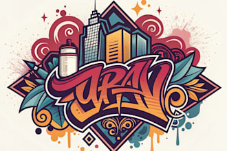 make professional graffiti logo and urban style art